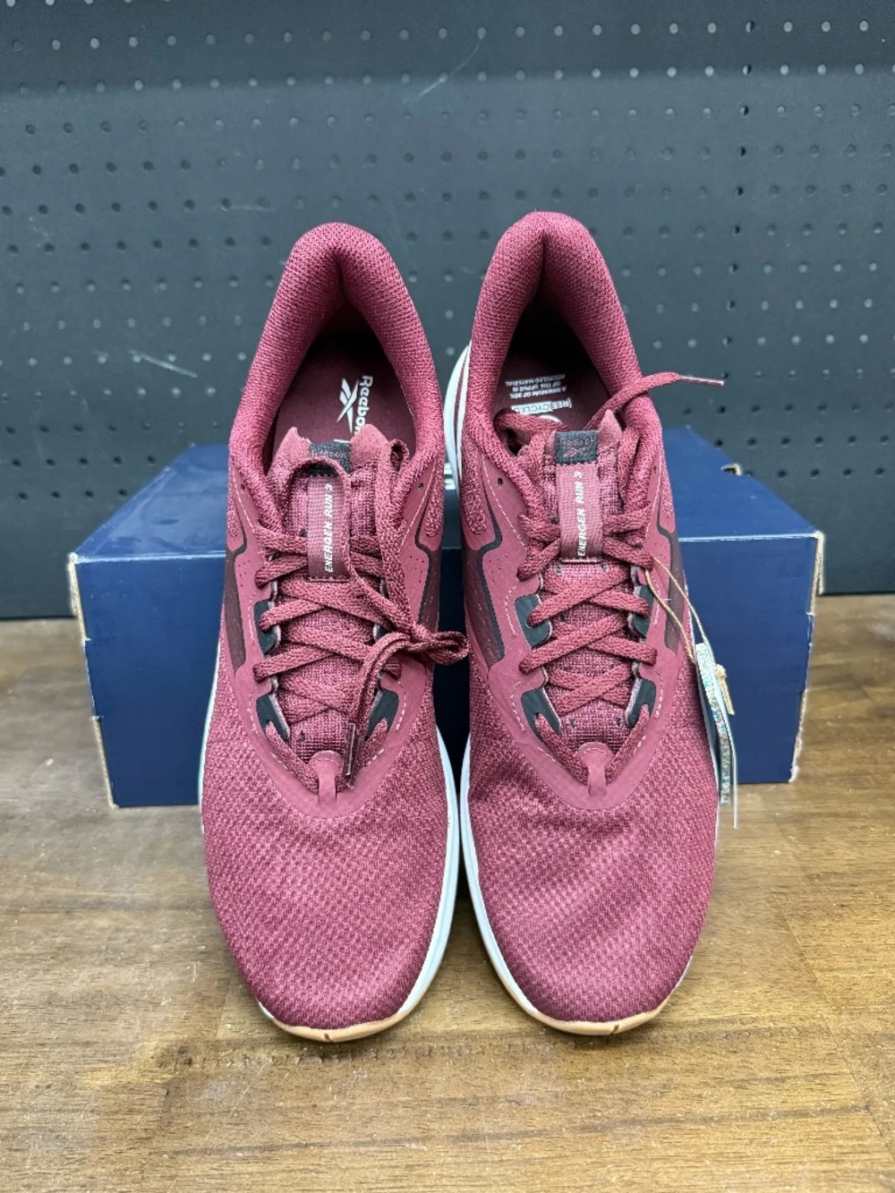 New W/ Box! Men's Energen Run 3 Maroon White Athletic Running Sneakers Size 13